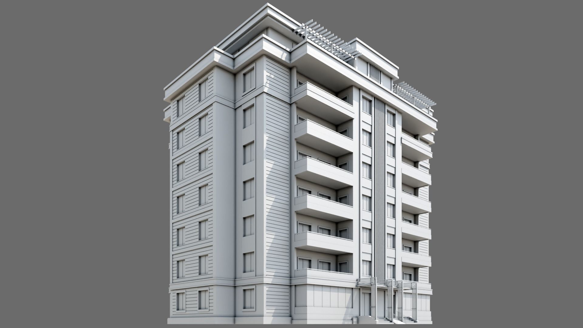 Residental Building ID040 3D model_1