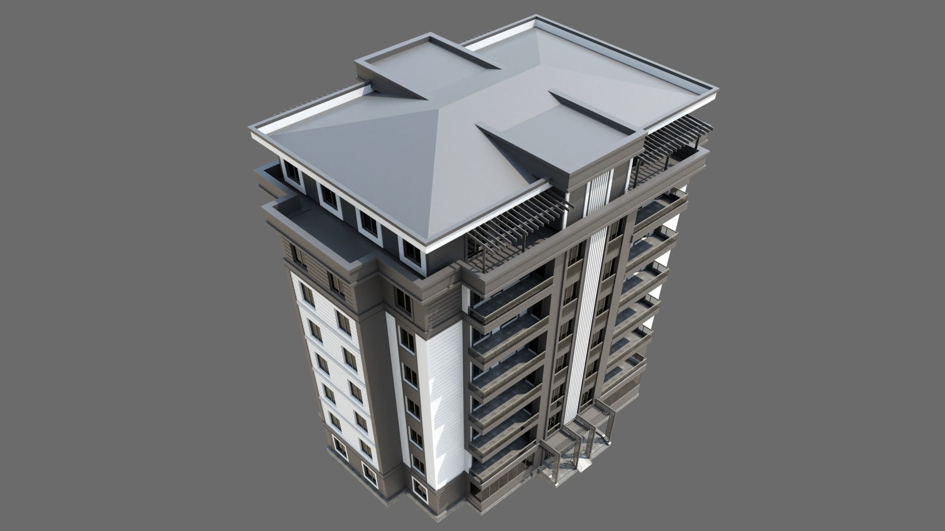 Residental Building ID040 3D model_7