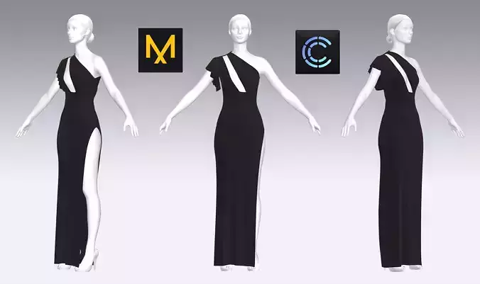 Dress Outfits MD CLO 3D ZPRJ ZPAC project files 3D model
