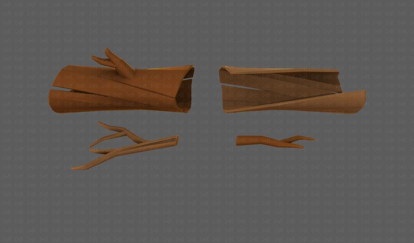 Stump V03 Low-poly 3D model_17