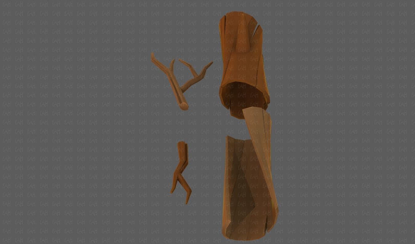 Stump V03 Low-poly 3D model_23