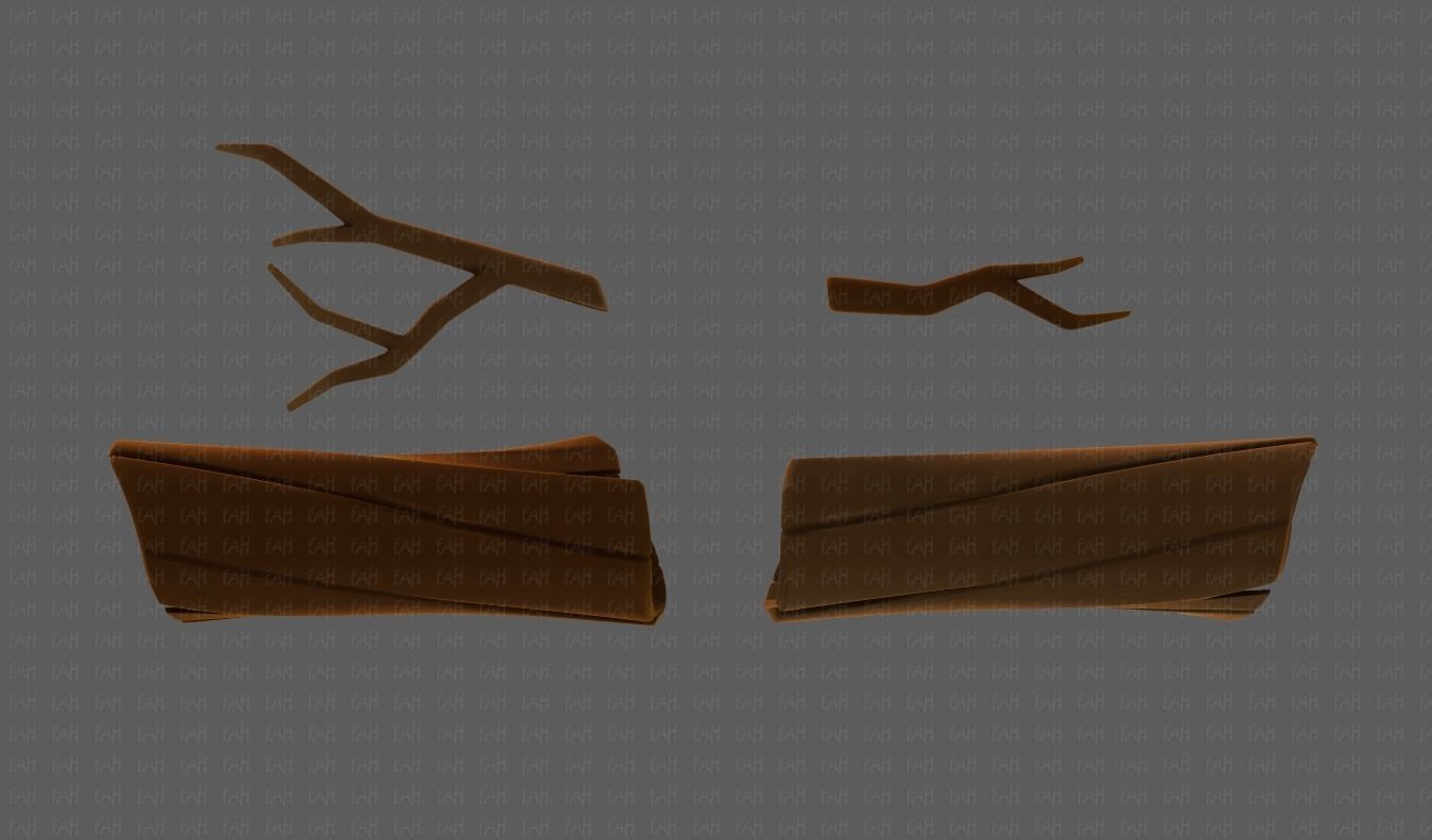 Stump V03 Low-poly 3D model_37