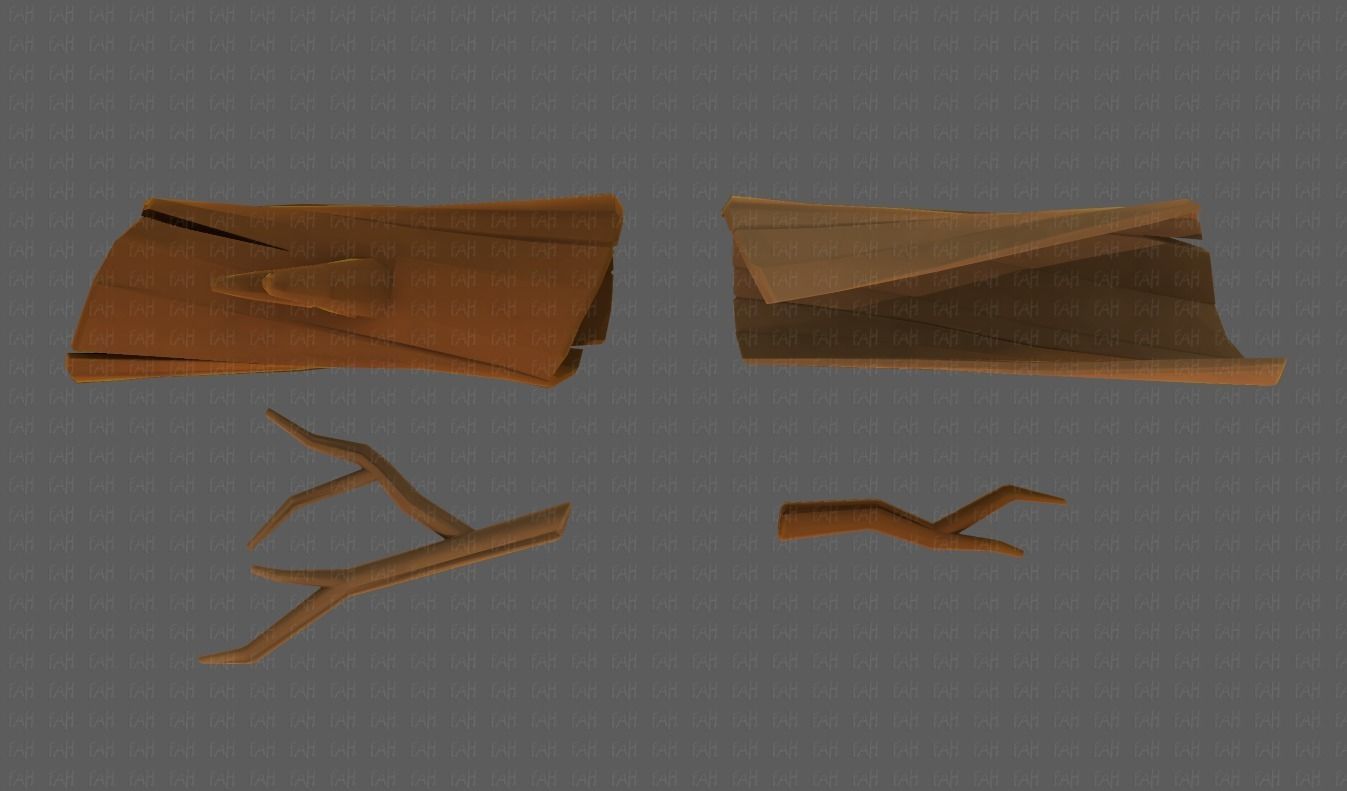 Stump V03 Low-poly 3D model_35