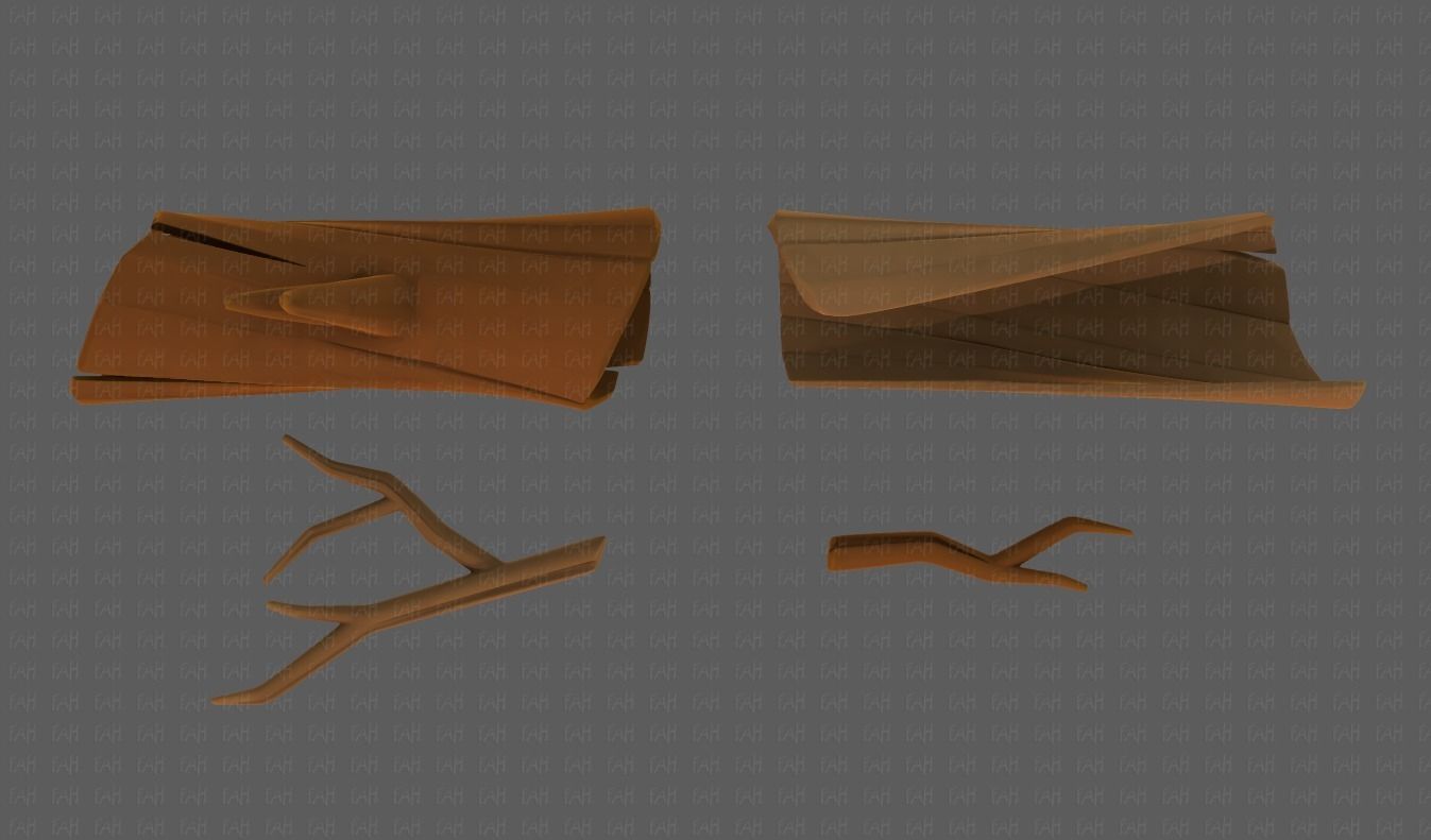 Stump V03 Low-poly 3D model_33