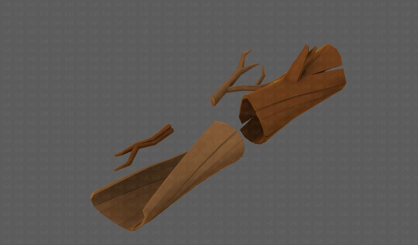Stump V03 Low-poly 3D model_22