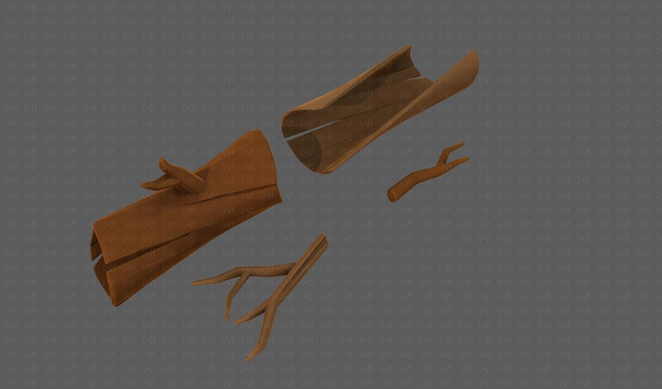 Stump V03 Low-poly 3D model_2