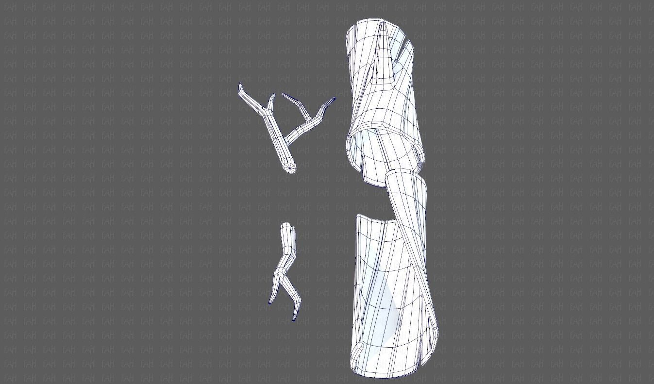 Stump V03 Low-poly 3D model_15