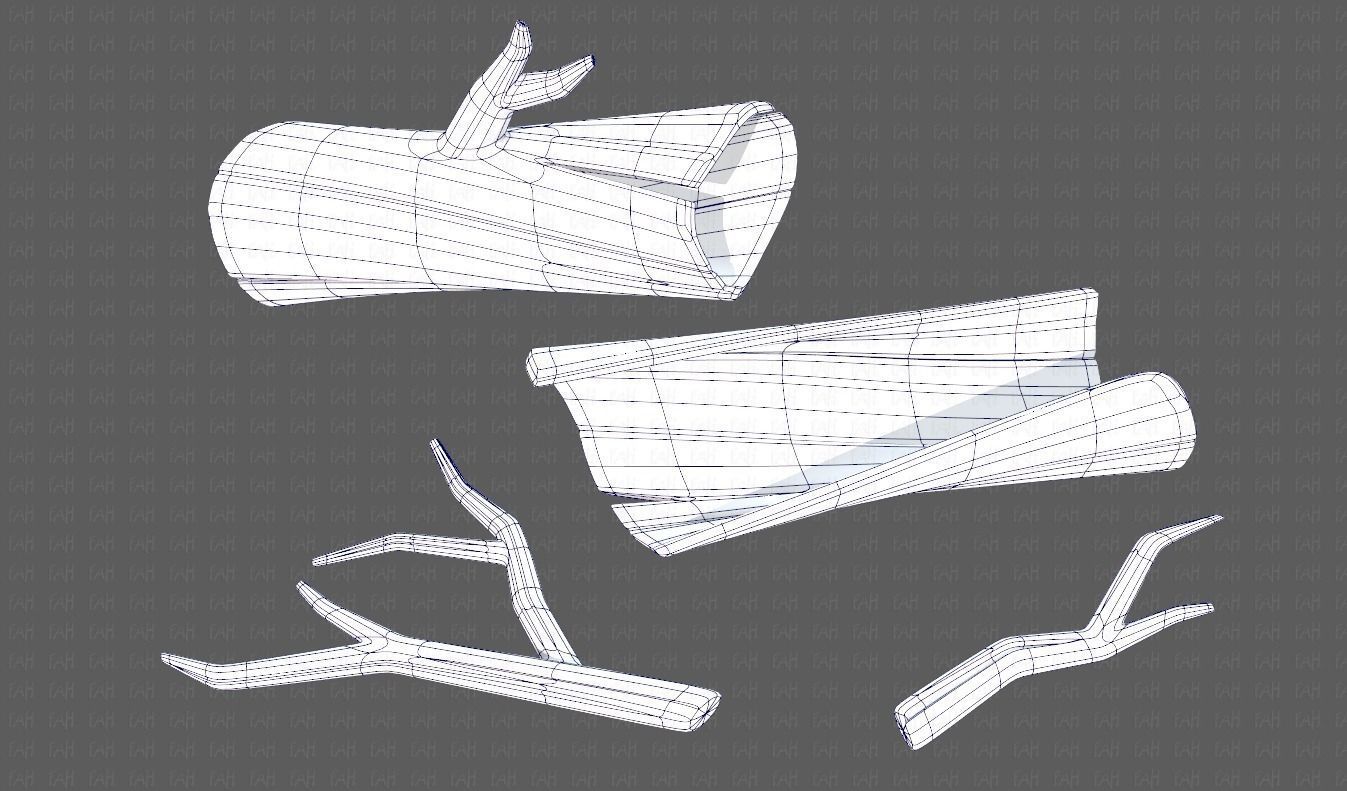 Stump V03 Low-poly 3D model_42