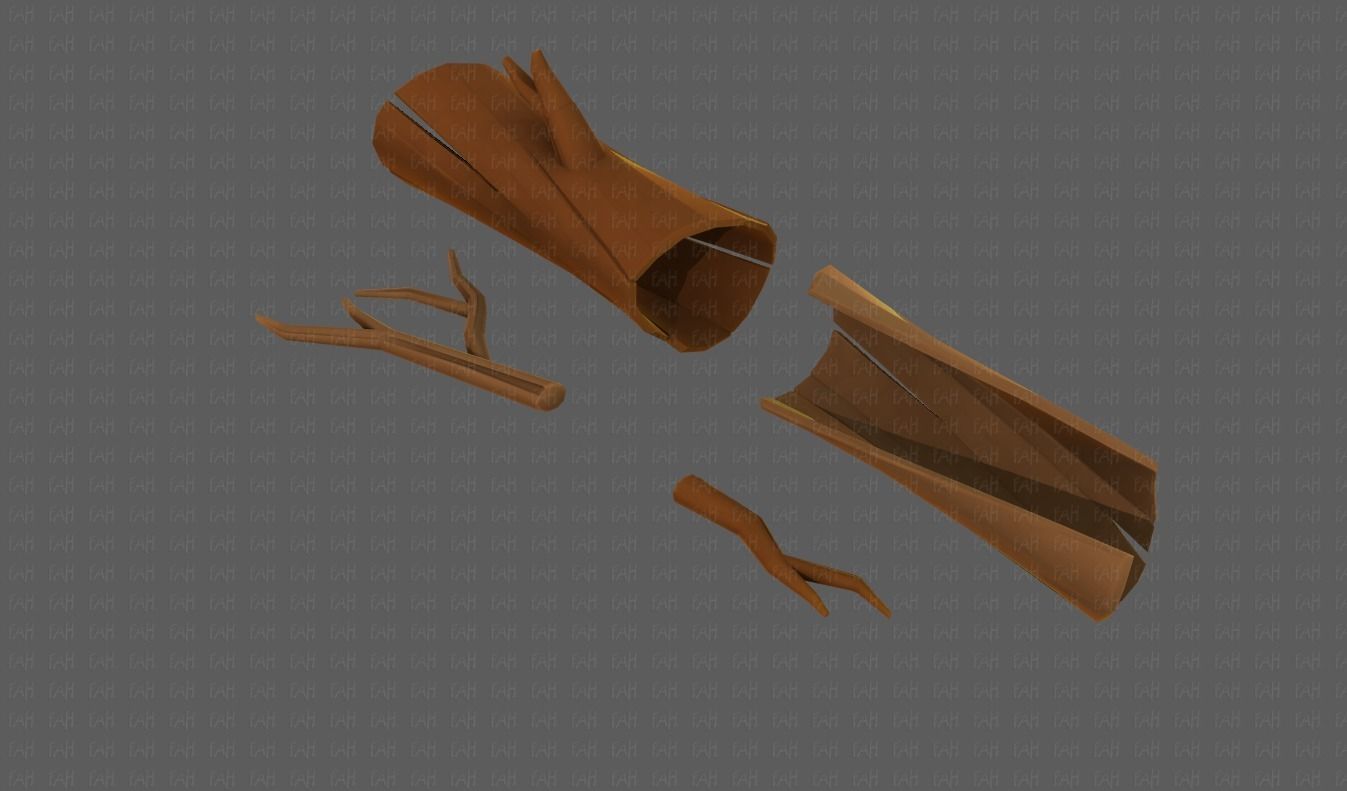 Stump V03 Low-poly 3D model_24