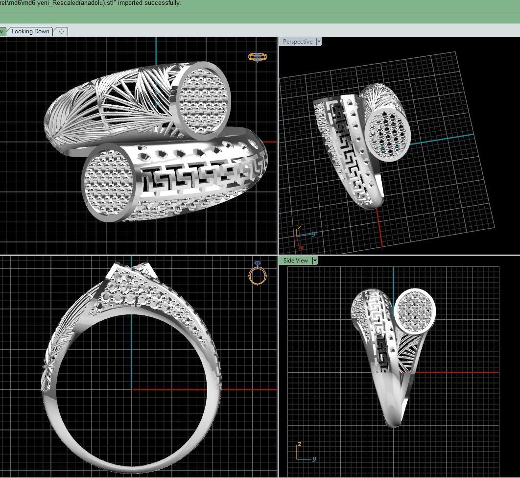 fantasy stone greek rings 3D model_6