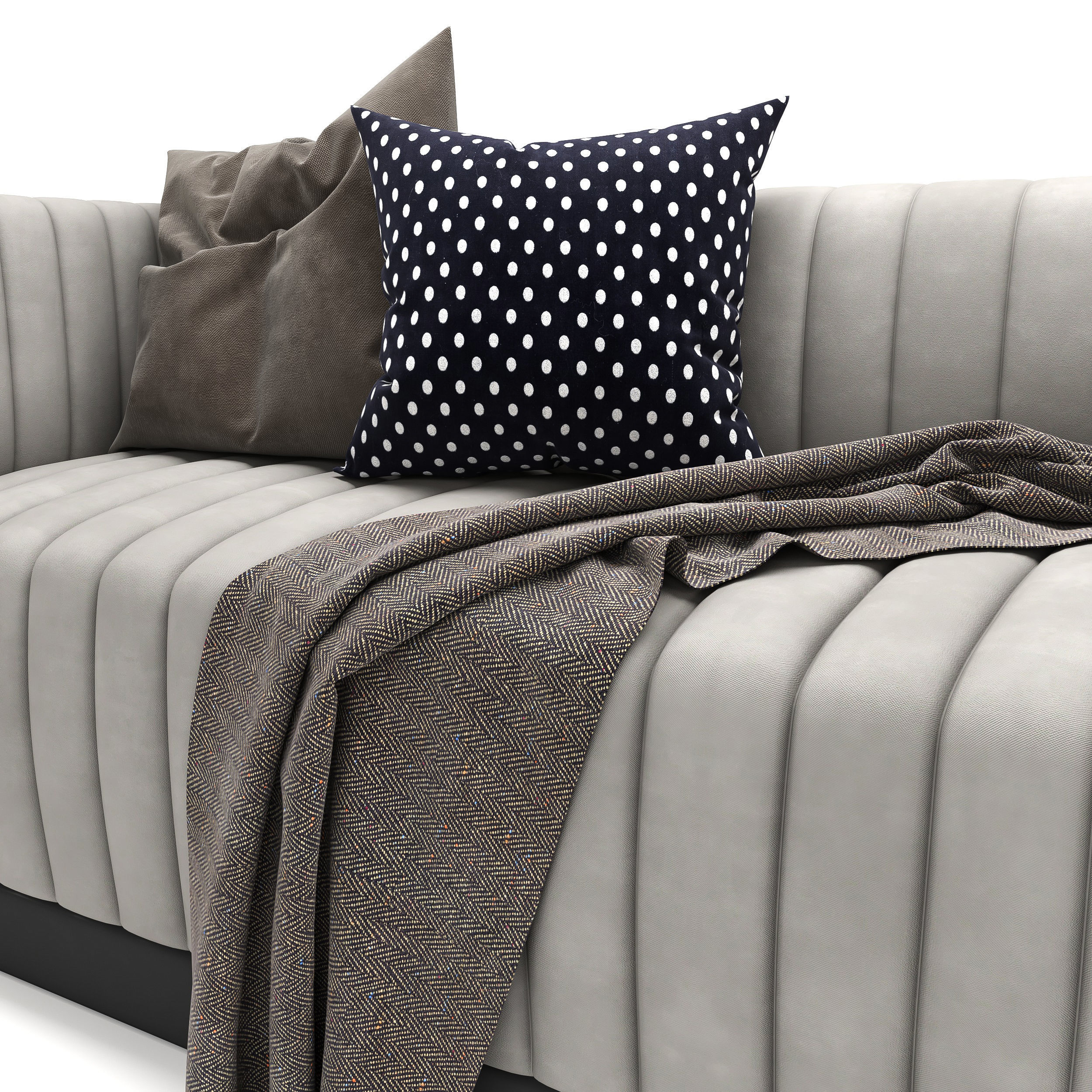 Velvet Sofa Emerald 3D model_2