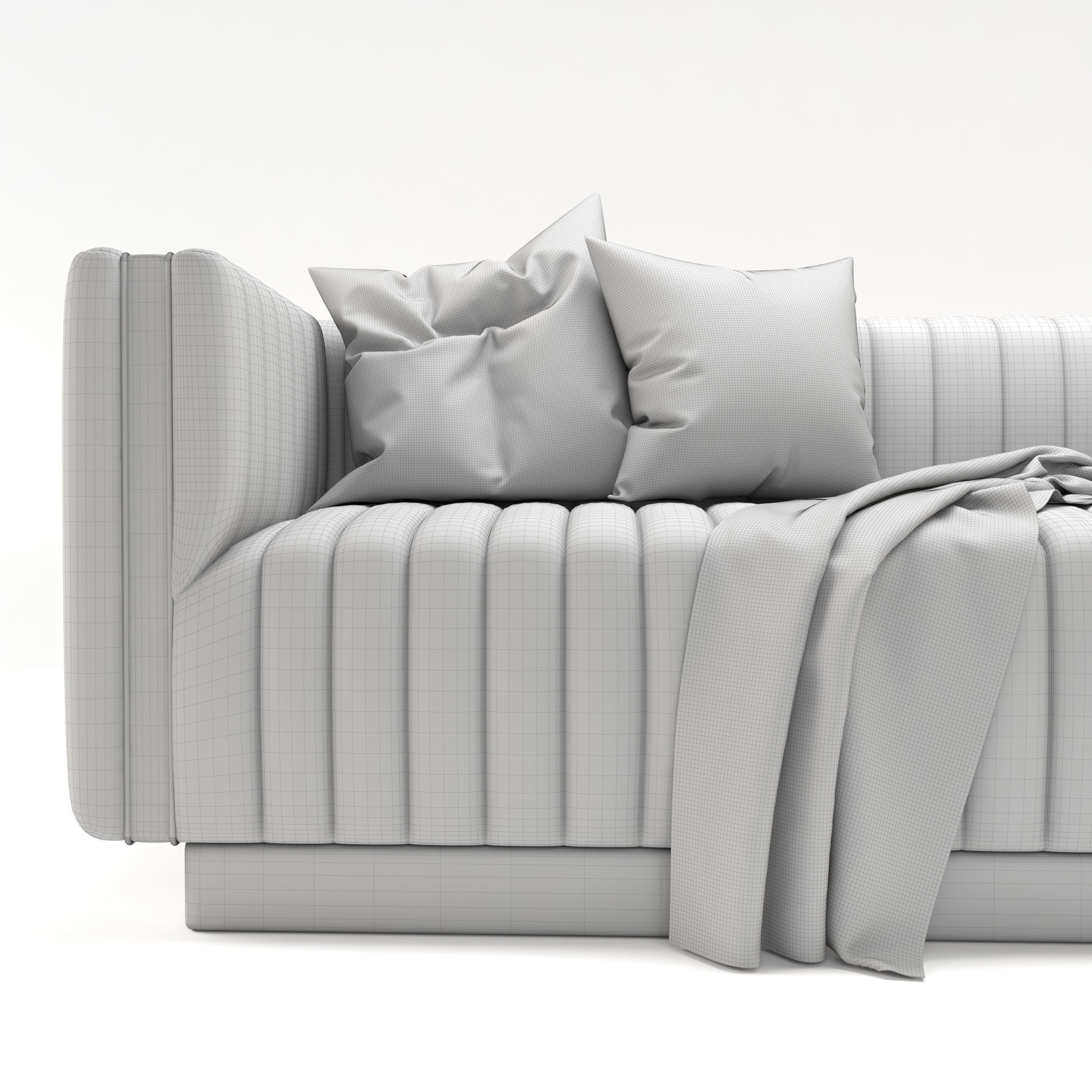 Velvet Sofa Emerald 3D model_5