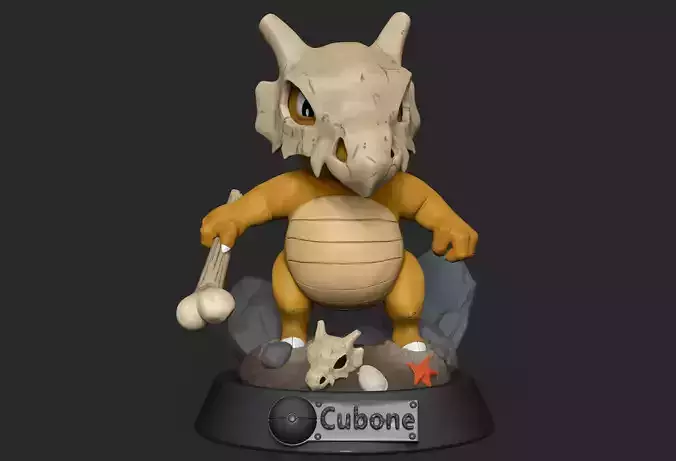 Pokemon Cubone 3D print STL file