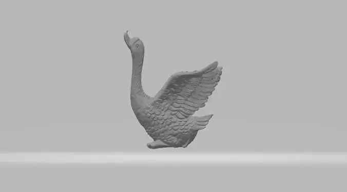 Swan 3D Model statue