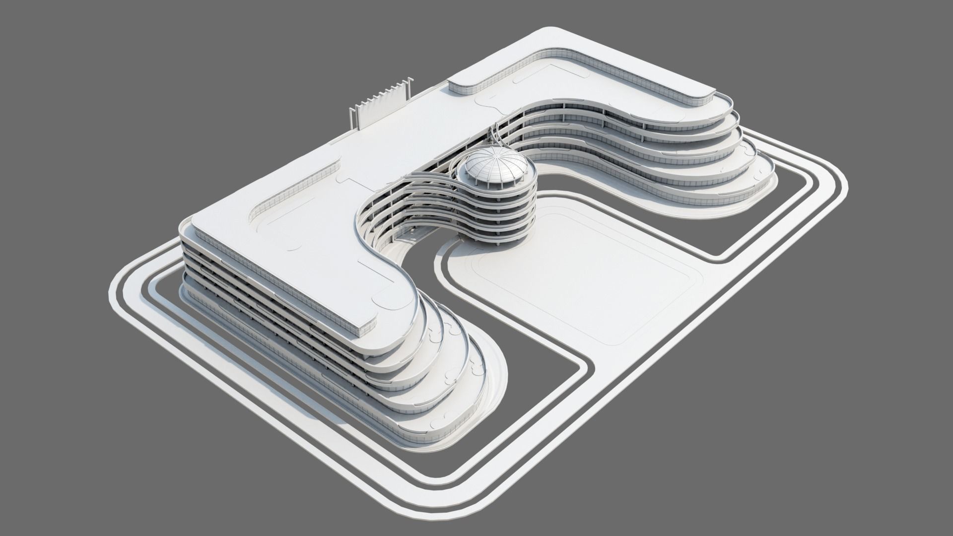 Beach Hotel ID042 3D model_1