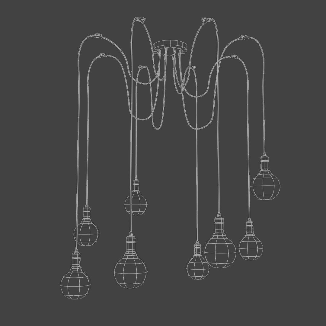 Ceiling lamp industrial 3D model_5