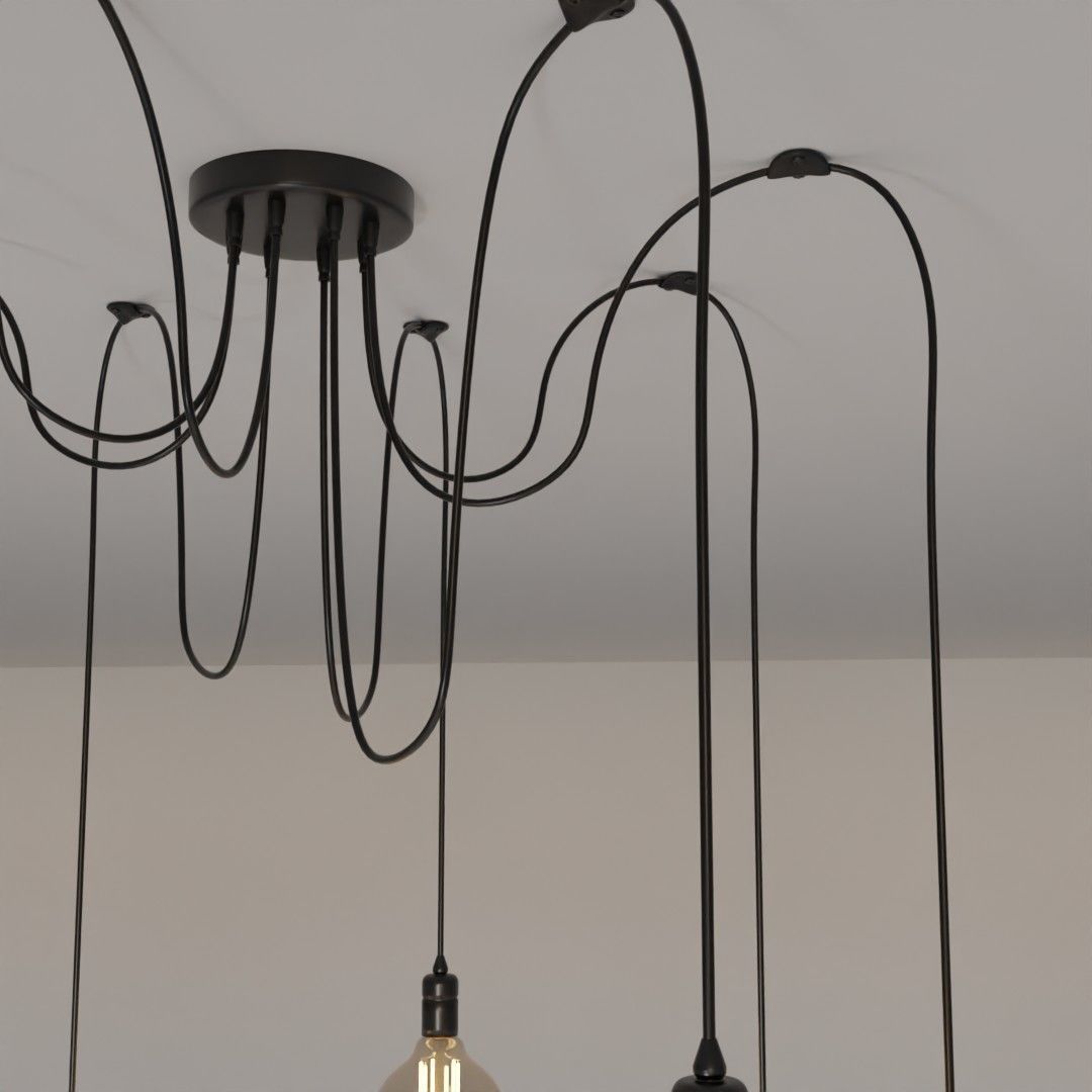 Ceiling lamp industrial 3D model_2