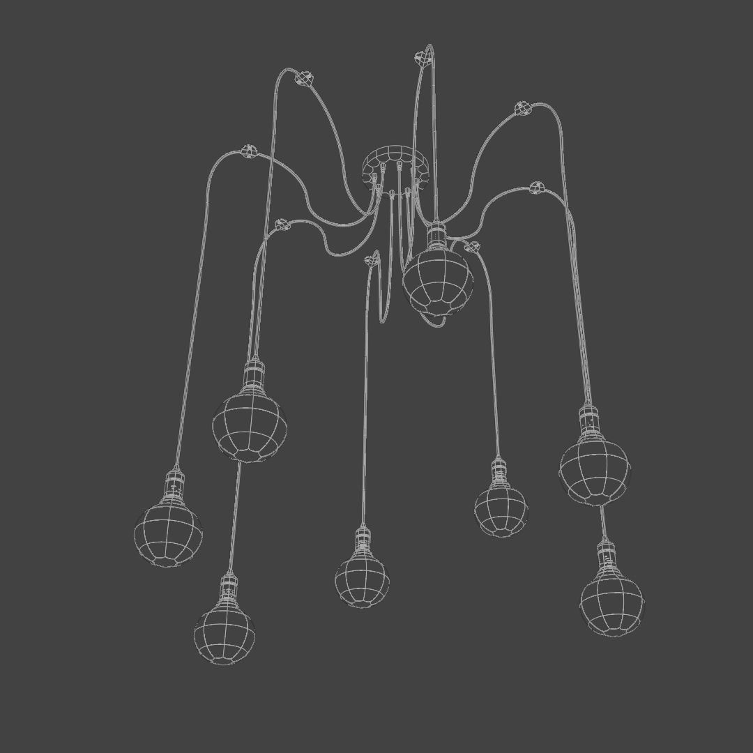 Ceiling lamp industrial 3D model_8