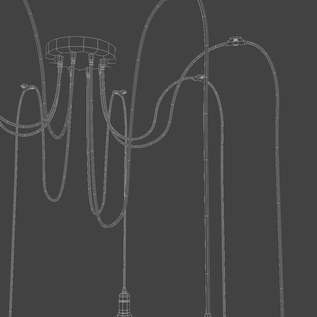 Ceiling lamp industrial 3D model_7