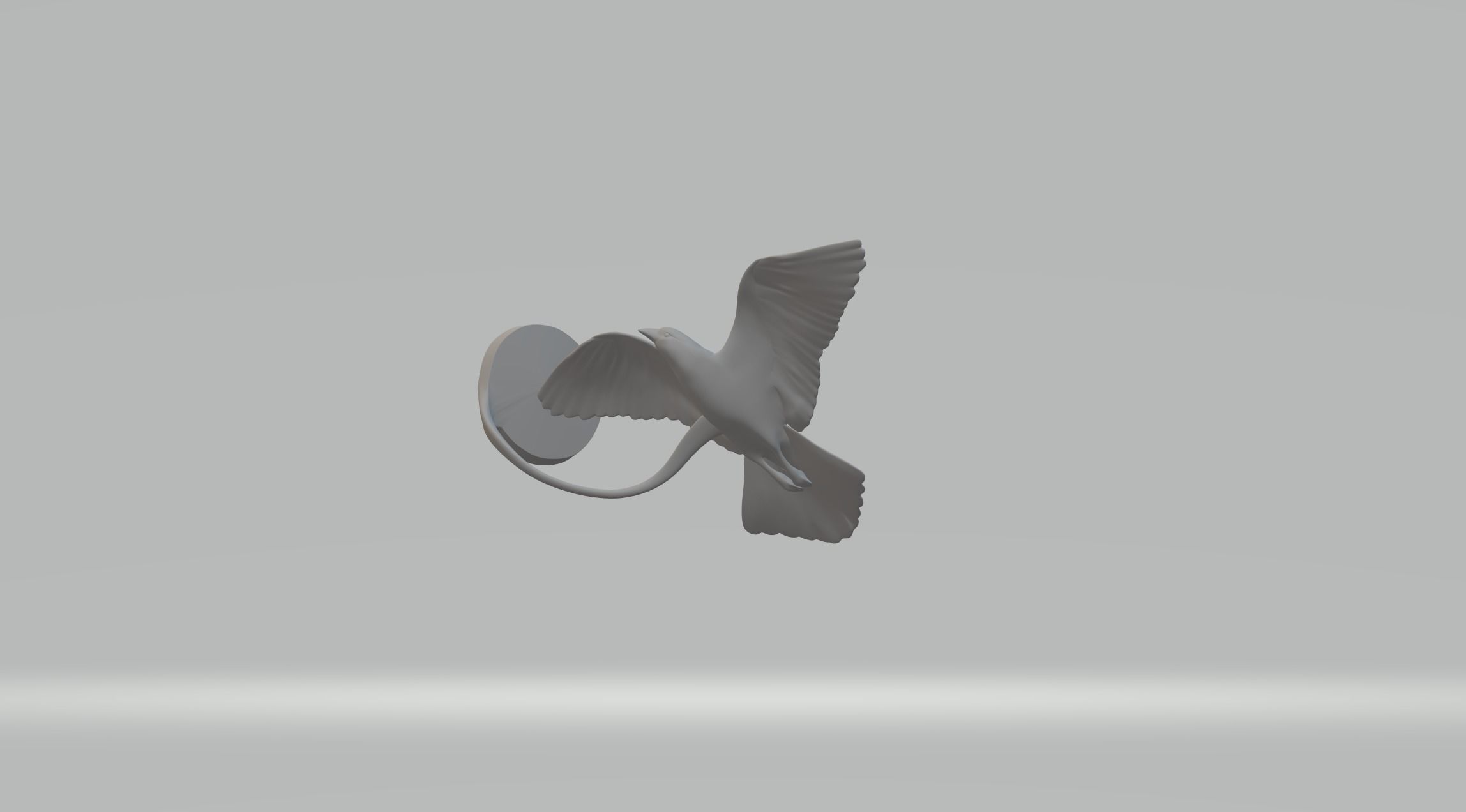 Seagull wind turbine sculpture 3D print model_3