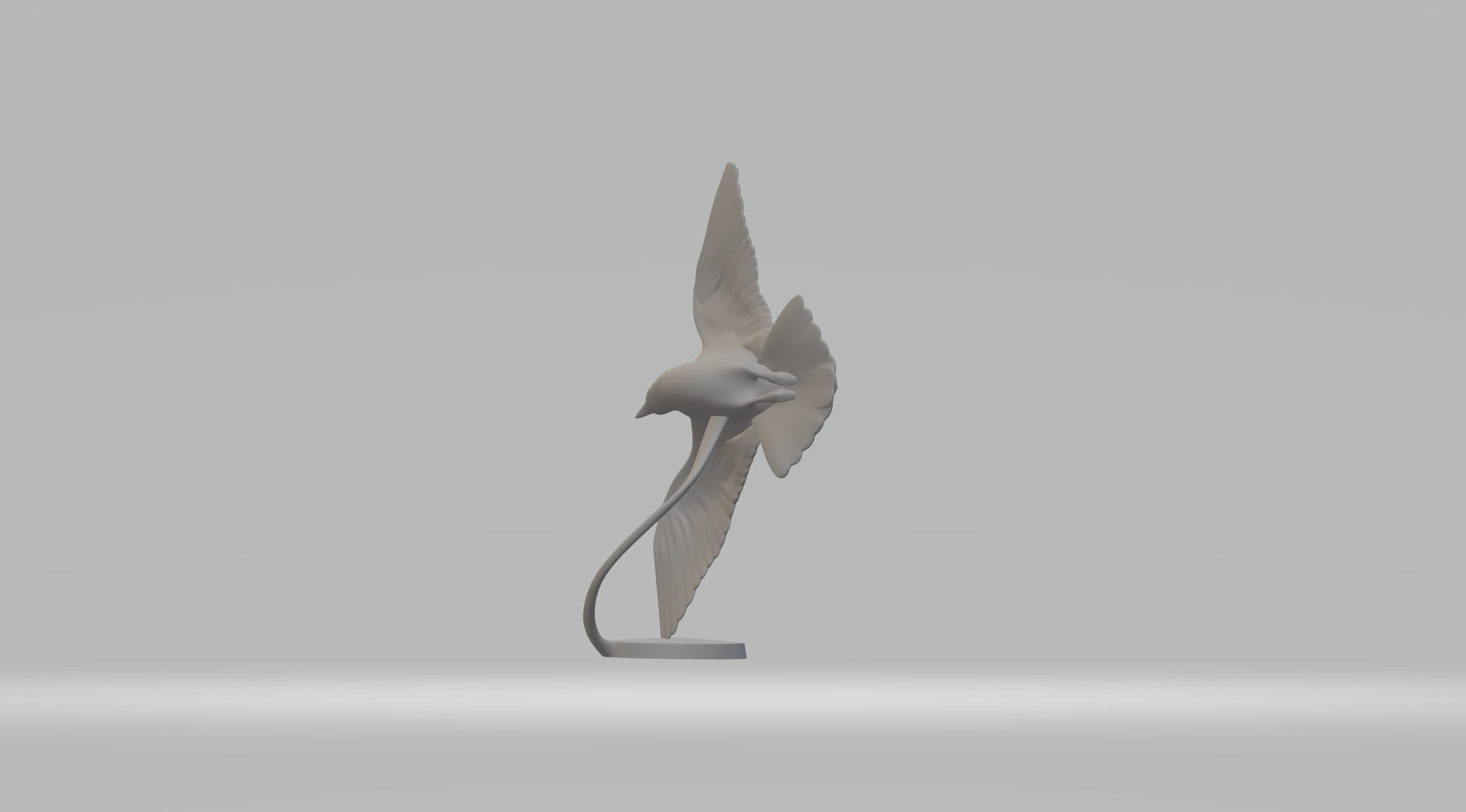Seagull wind turbine sculpture 3D print model_2
