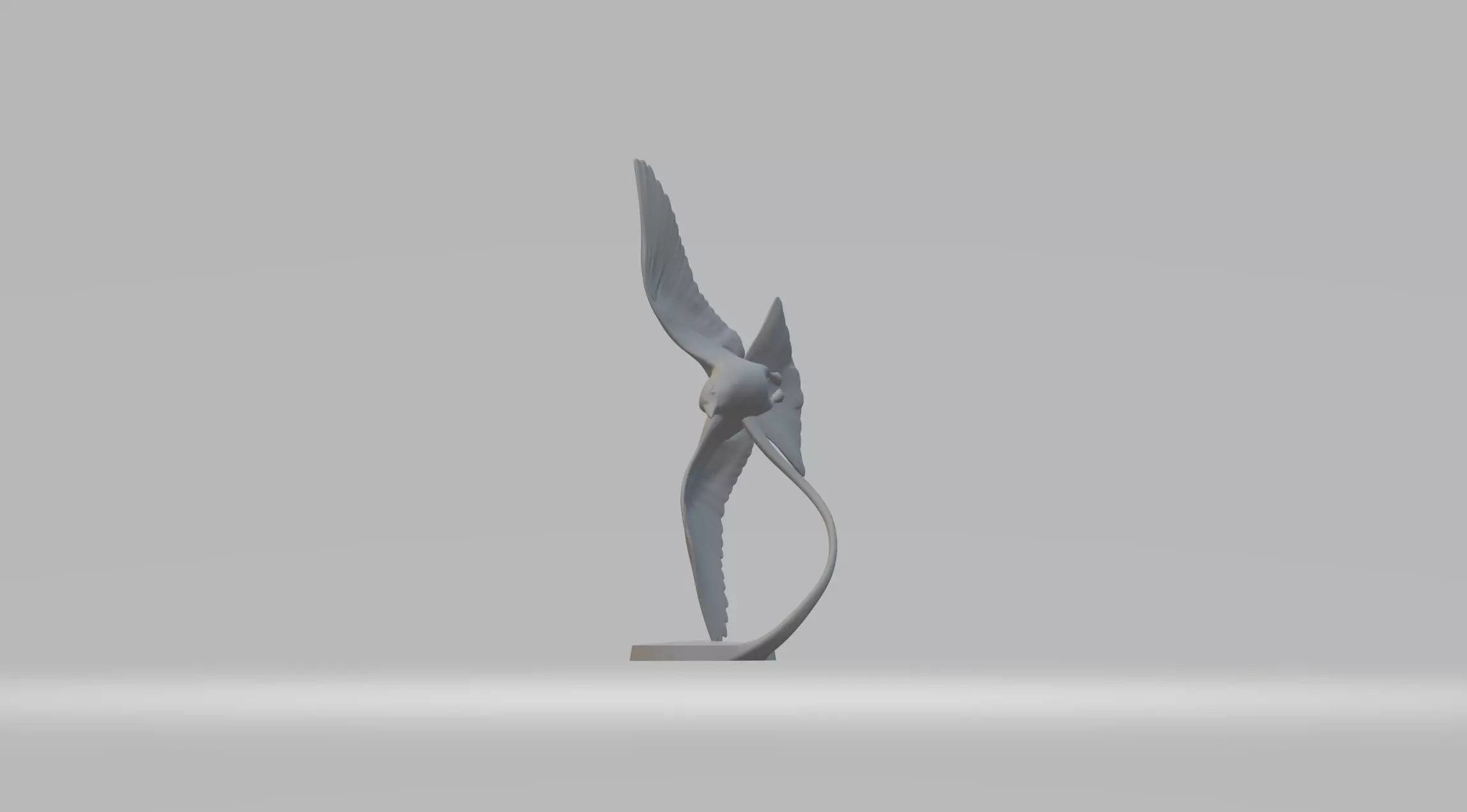 Seagull wind turbine sculpture 3D print model_0