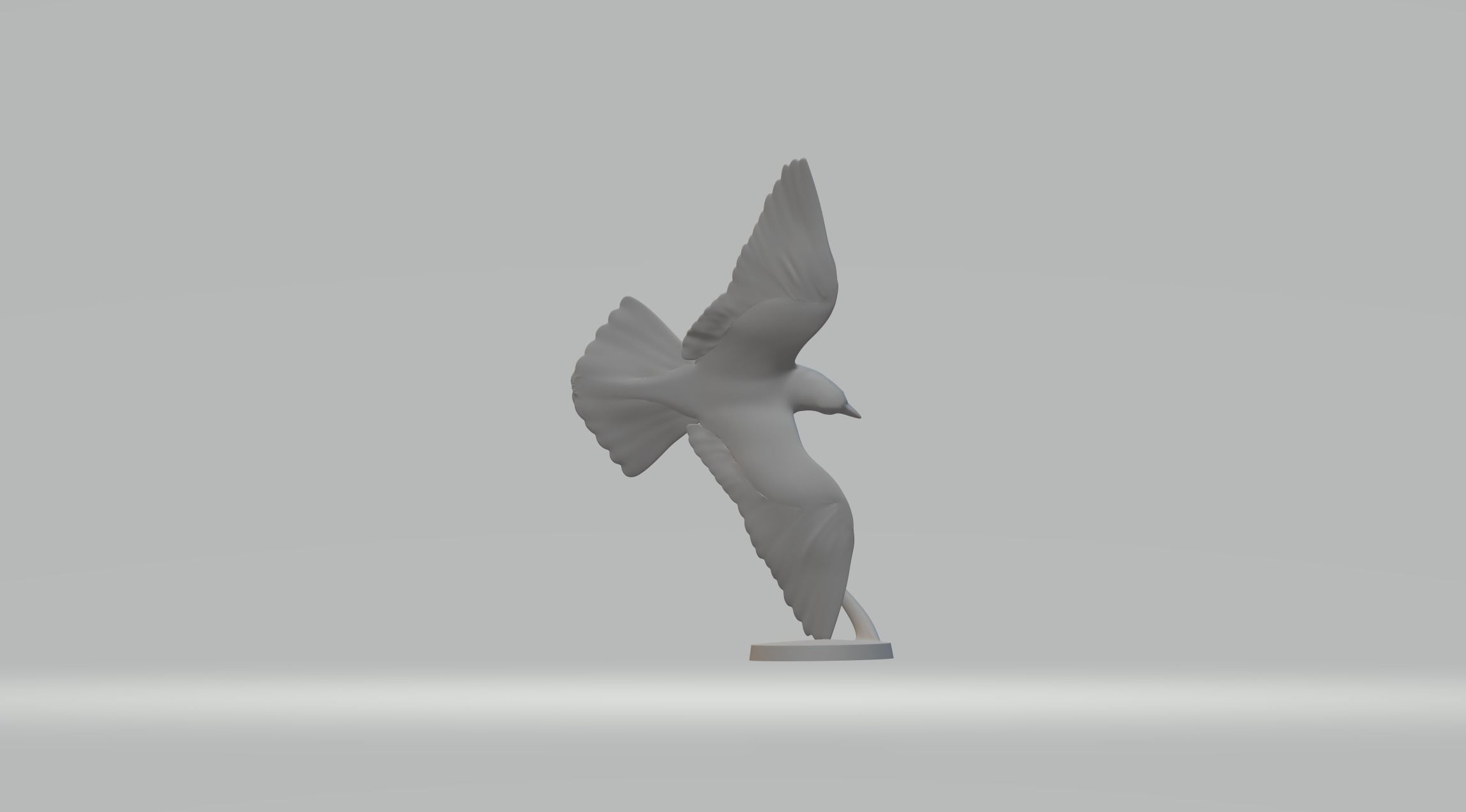 Seagull wind turbine sculpture 3D print model_1