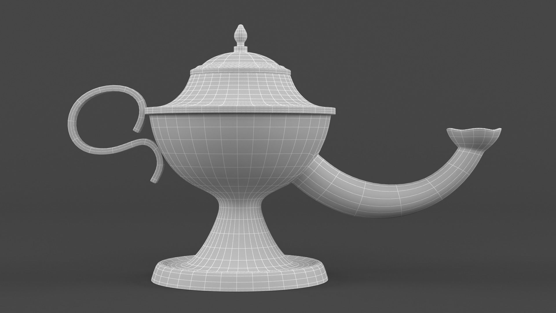 Arabic Oil Lamp 3D model_7