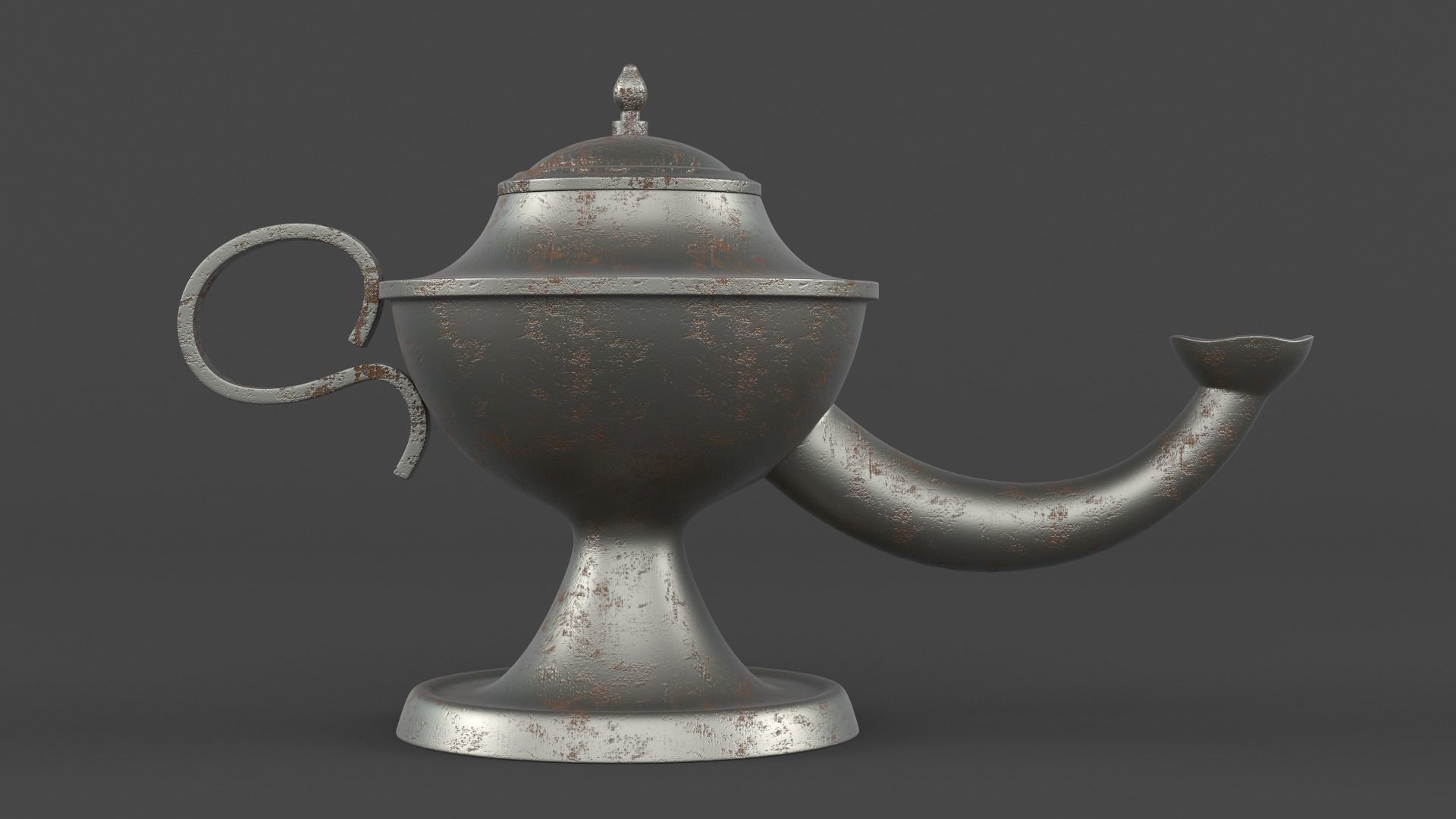 Arabic Oil Lamp 3D model_1