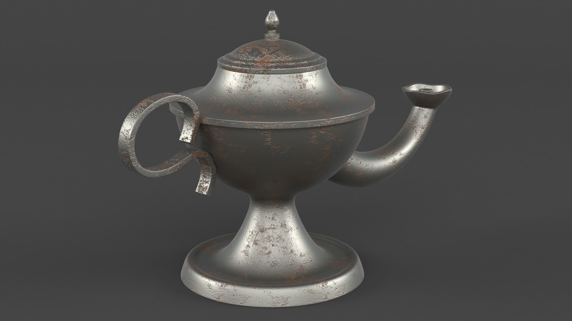 Arabic Oil Lamp 3D model_2