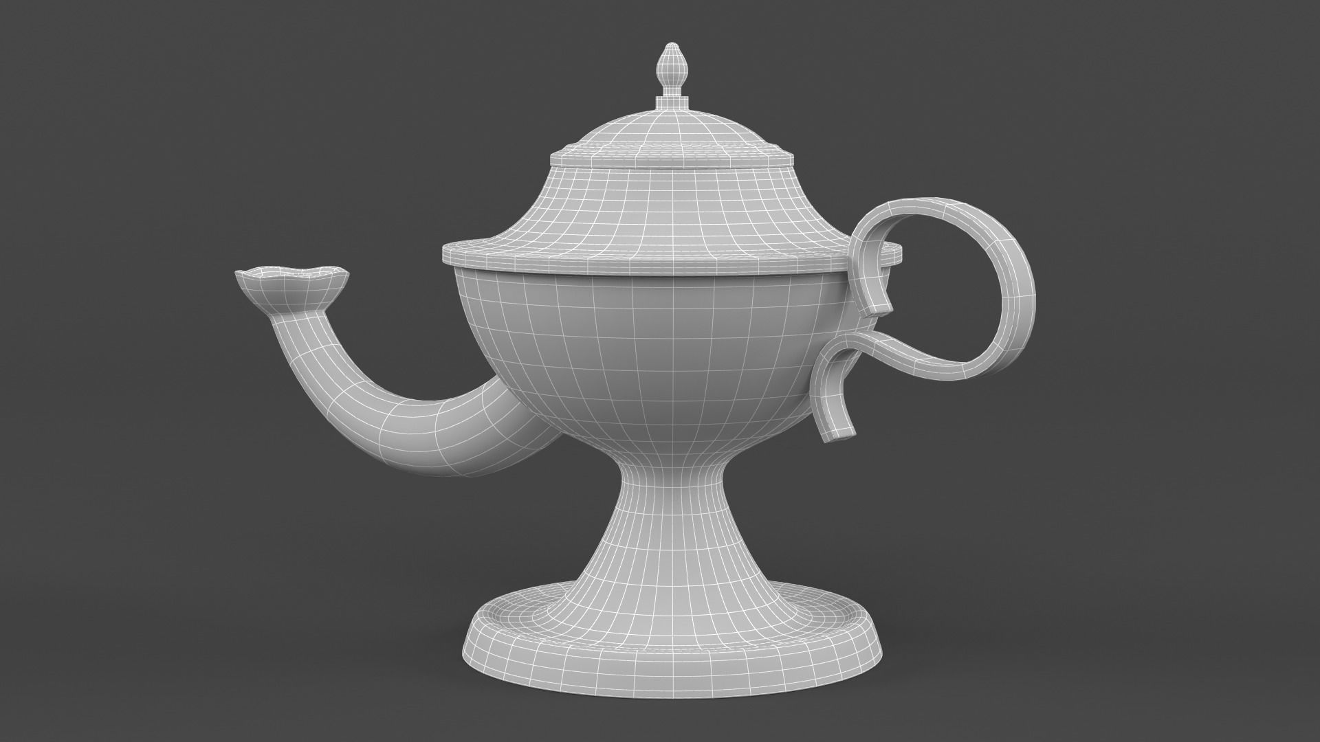 Arabic Oil Lamp 3D model_9