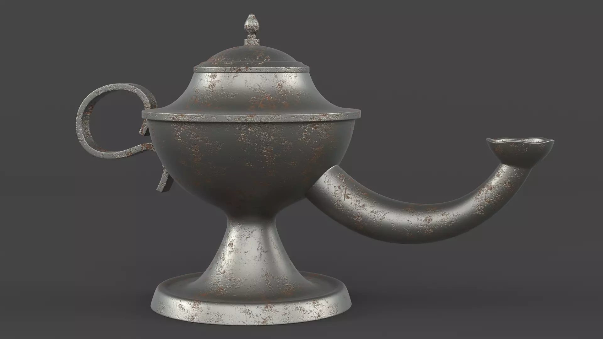 Arabic Oil Lamp 3D model_0
