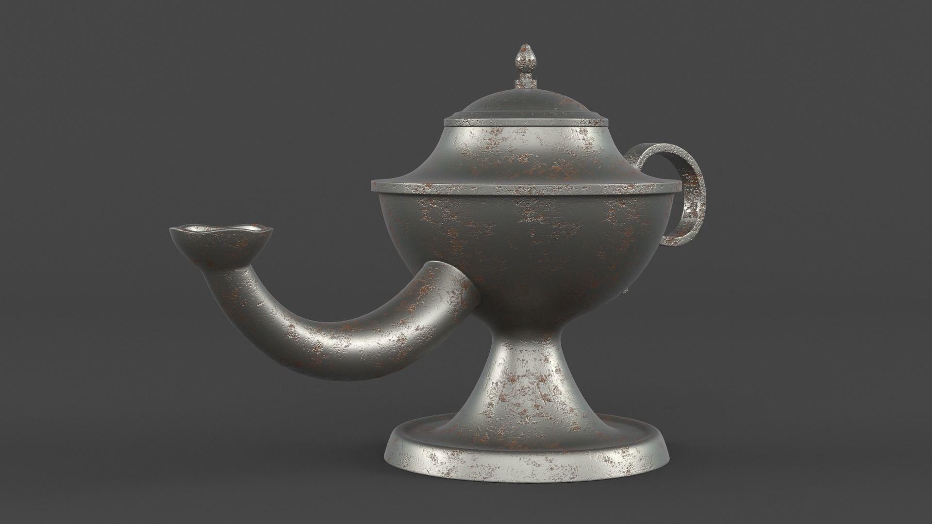 Arabic Oil Lamp 3D model_4