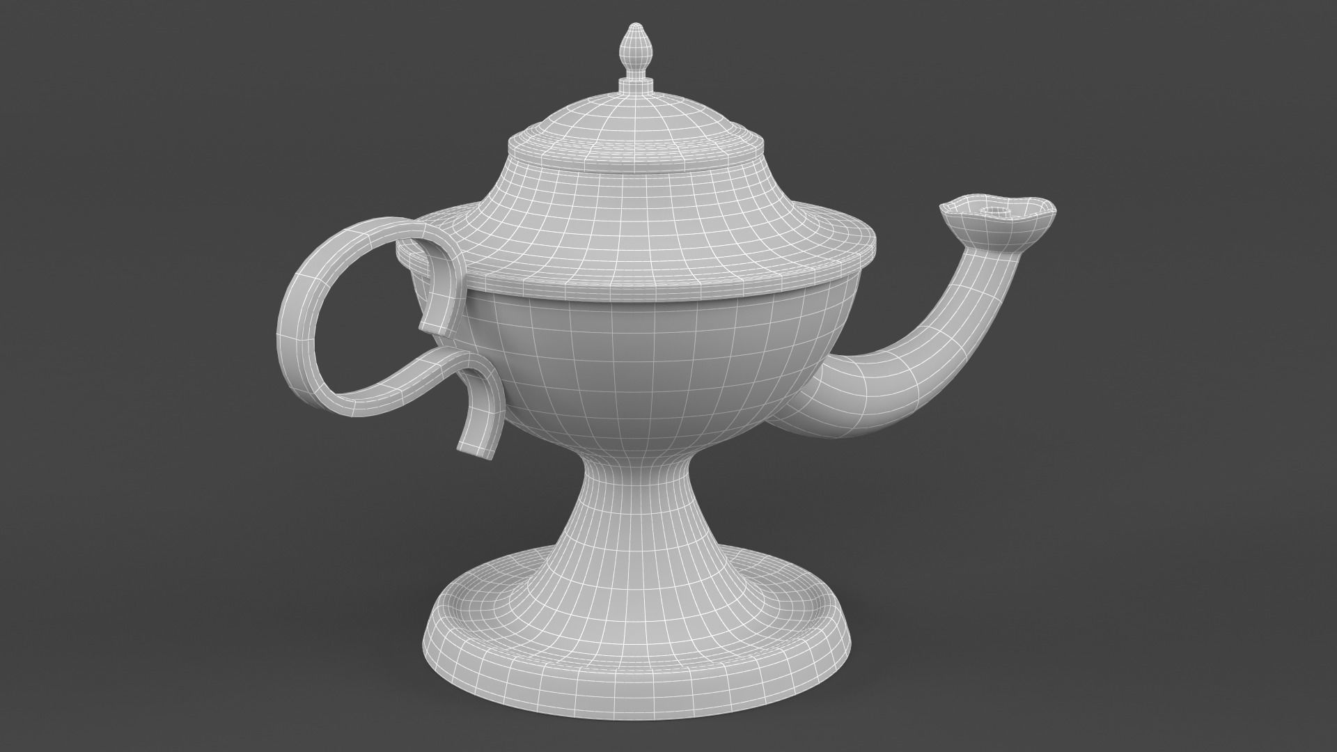 Arabic Oil Lamp 3D model_8