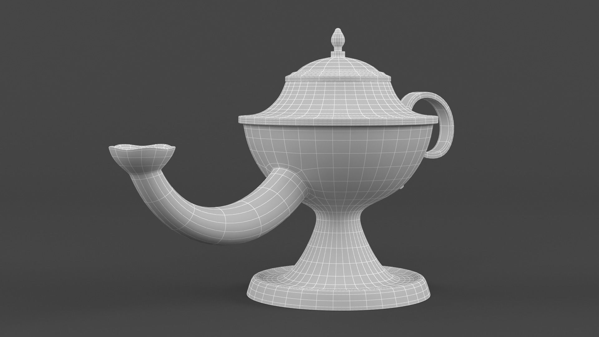 Arabic Oil Lamp 3D model_10