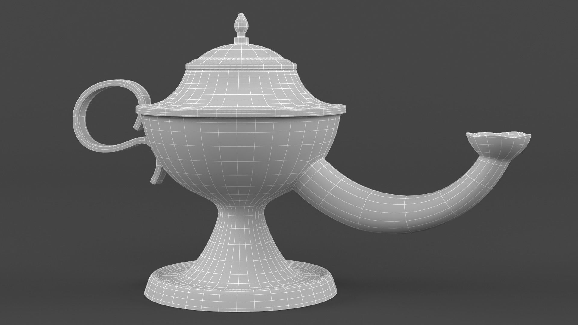 Arabic Oil Lamp 3D model_6