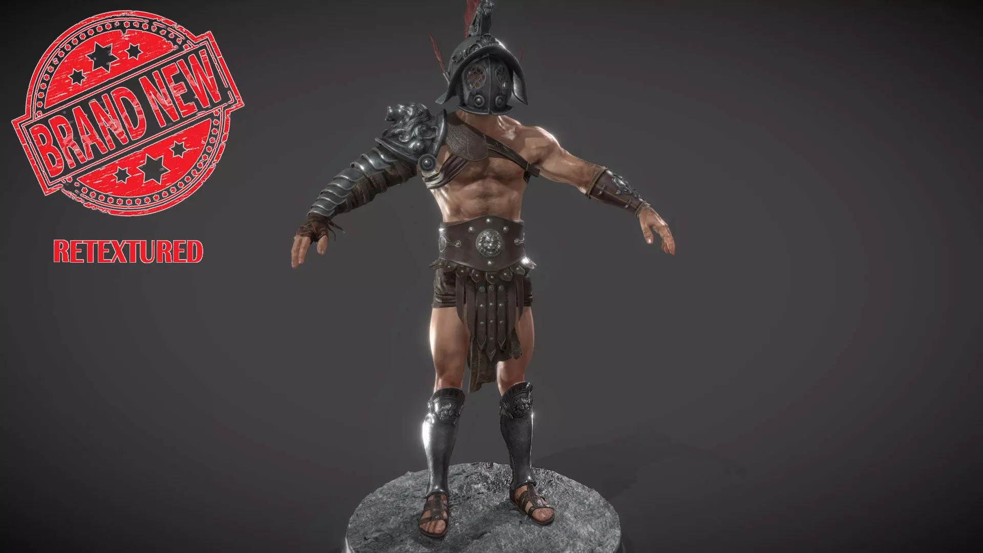 Gladiator Murmillo 2023 Low-poly 3D model_0