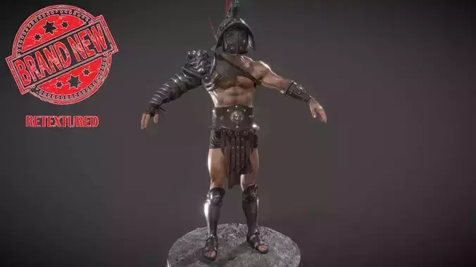 Gladiator Murmillo 2023 Low-poly 3D model