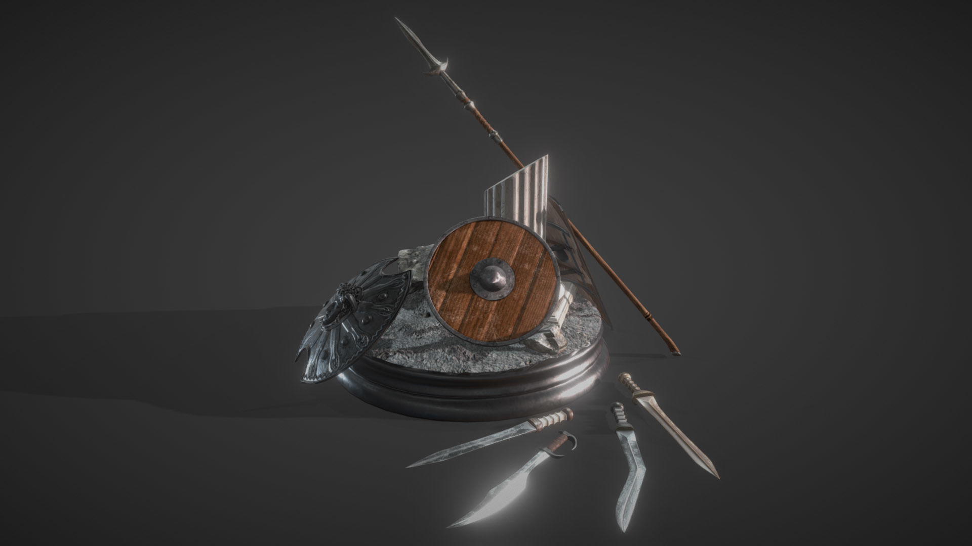 Gladiator Murmillo 2023 Low-poly 3D model_8