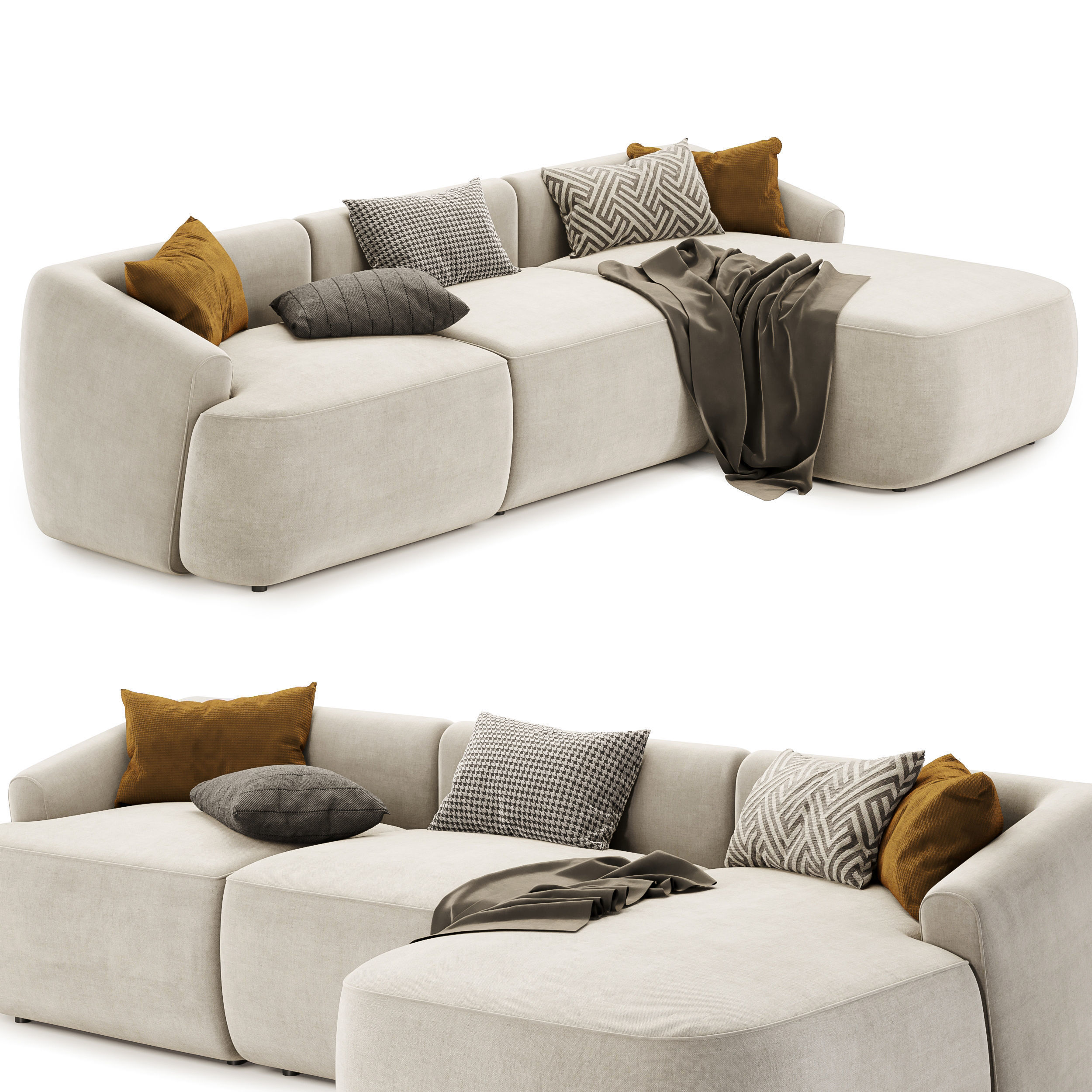 Modular hoekbank Sofia sectional 3D model_1