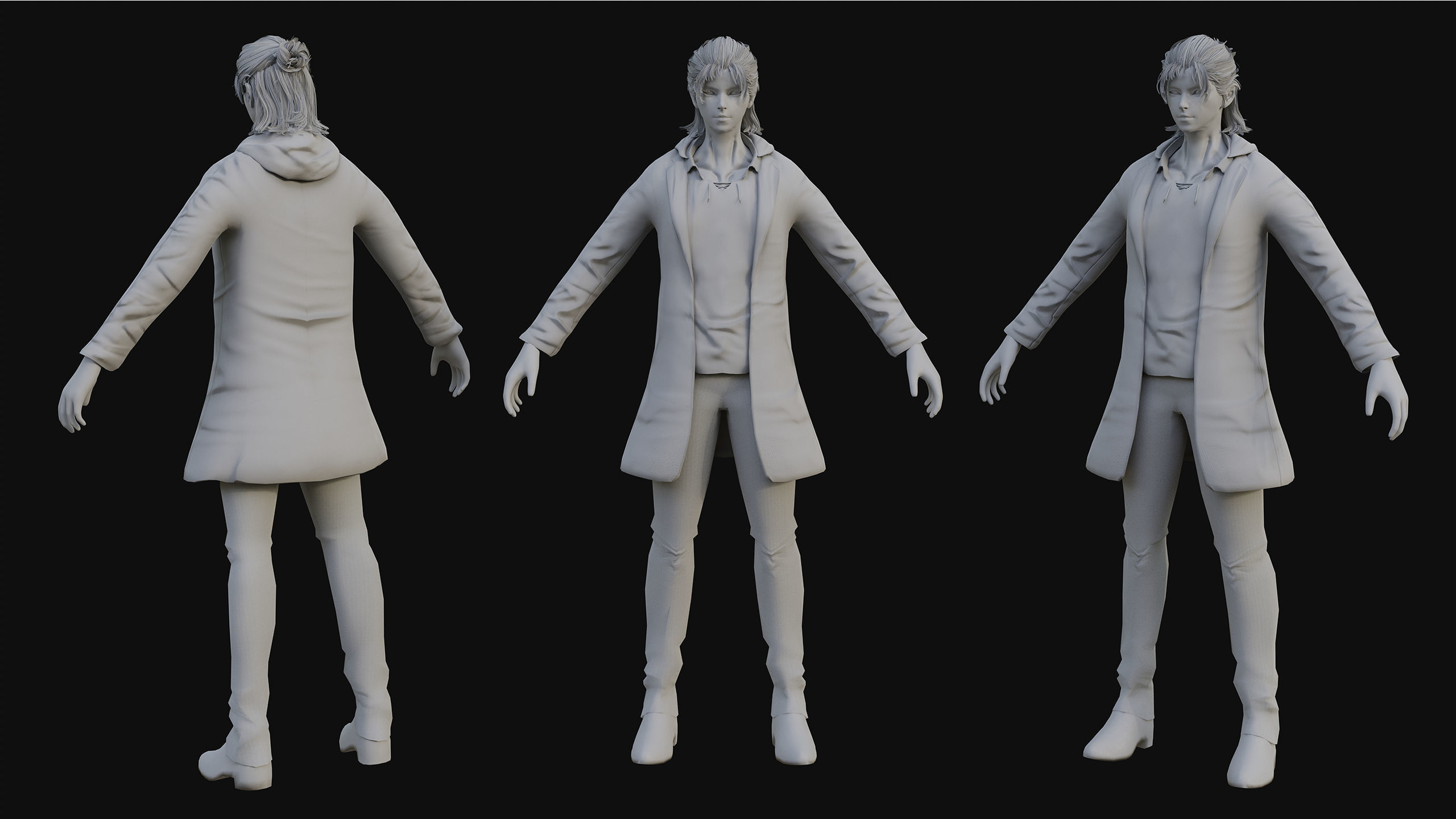 Eren Yeager Low-poly 3D model_3