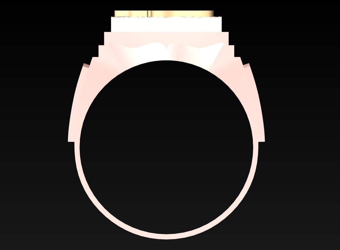 24k Gold Ring - N4174 3D print model_5
