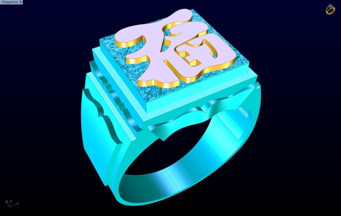 24k Gold Ring - N4174 3D print model_9