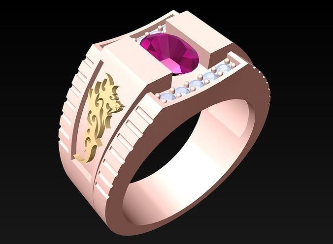 Dragon Ring - Oval stone Ring - N4179 3D print model