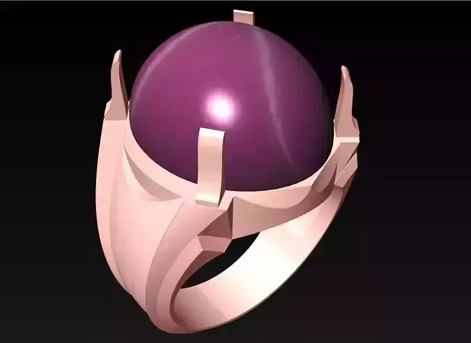 Oval stone ring - Mens Rings - N6289