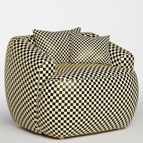 hoekbank Sofia armchair 3D model 7
