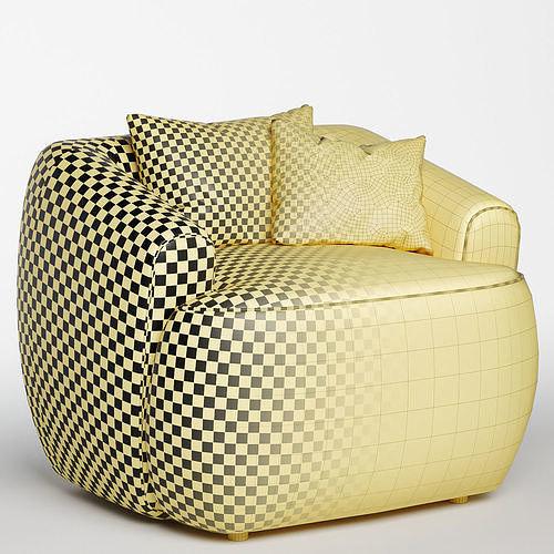 hoekbank Sofia armchair 3D model 6