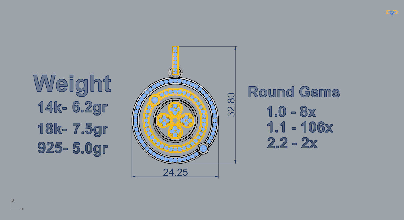 Louis Vuitton Pendant 3D print model_3