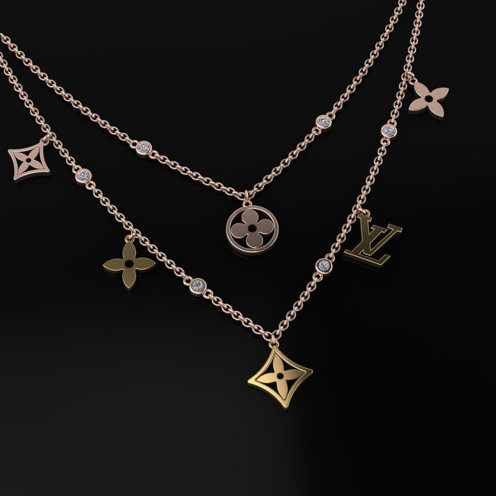 Louis Vuitton Necklace  3D print model_1