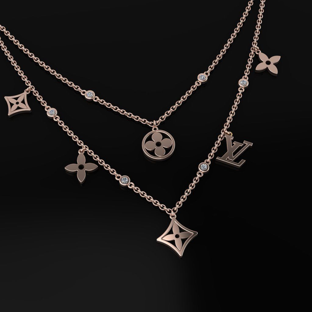 Louis Vuitton Necklace  3D print model_2